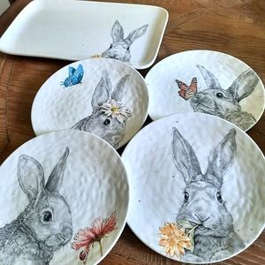Earthenware Luncheon Plates & Tray